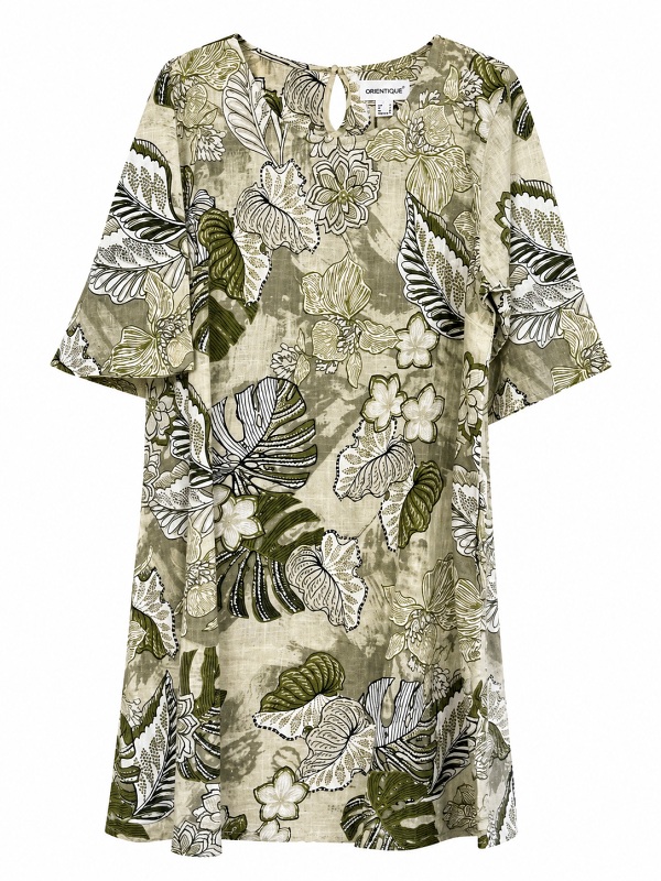 Sommerkleid Orientique Lima Olive Dress 20108